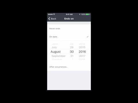 [iPhone] Create a custom recurring appointment