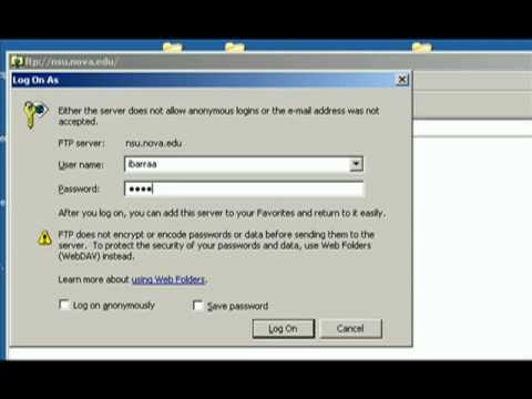 How to use Internet Exporer to Transfer Files through FTP