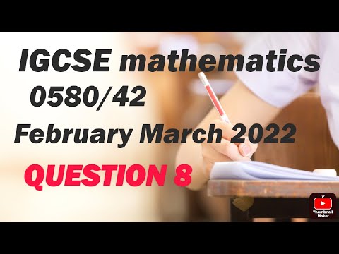 IGCSE Maths 0580/42 Feb/March 2022 extended Question 8 | Sine rule | Cosine rule | #igcse