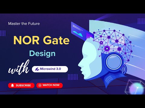 6. NOR Gate design in Microwind.
