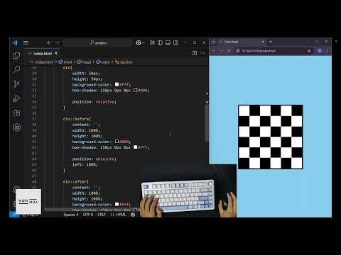 ASMR Coding | Creating Chess Board with HTML & CSS No Talking