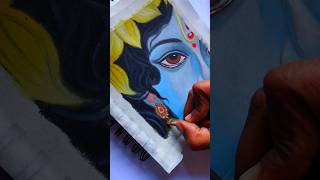 ये प्यारी आंखें 🥰 Krishna Ji Eye Painting | Step-by-Step for beginners | #shorts #viral