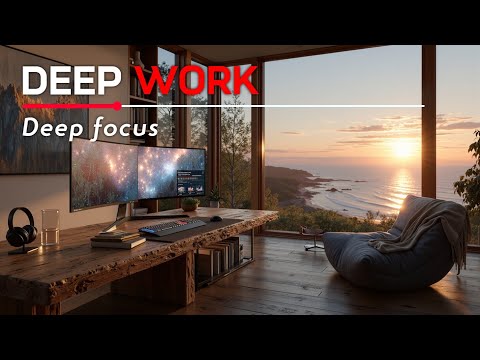 Deep Work Music | Ocean Sunset Ambiance for Ultimate Focus & Productivity