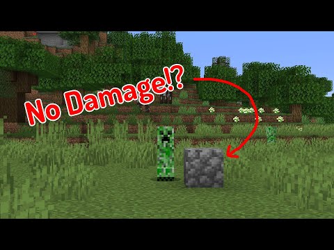 Minecraft: SIMPLE Trick to Survive Creeper Explosions!