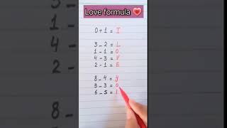 Math Love Formula || Math is fun  | #viral #shorts #youtubeshorts