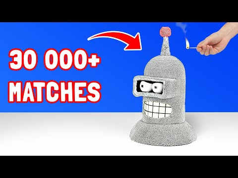 How to make BENDER from Matches - Match Chain Reaction Experiment