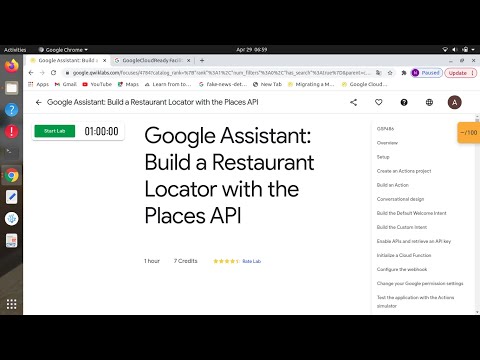 Google Assistant: Build a Restaurant Locator with the Places API | GSP486