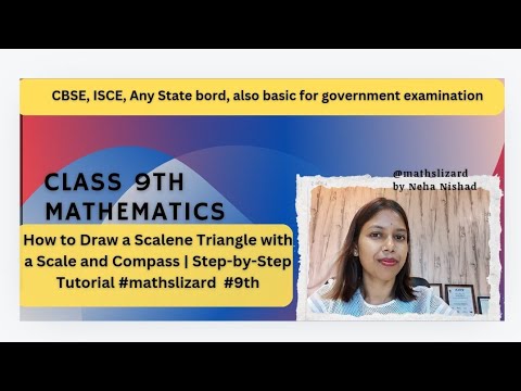 How to Draw a Scalene Triangle with a Scale and Compass | Step-by-Step Tutorial #mathslizard  #9th