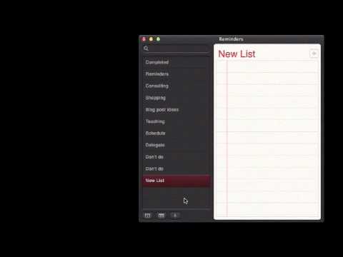 Reminders List Creation Bug