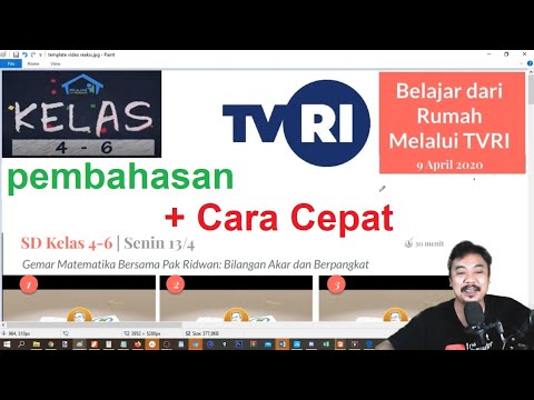 bilangan kuadrat dan kubik ,belajar dirumah TVRI reaksi dan pembahasan