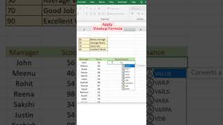 How to use Vlookup in Excel | Vlookup Function in 30 seconds #shorts #exceltips #vlookupformula