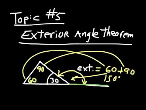 Topic #5 Exterior Angle Theorem