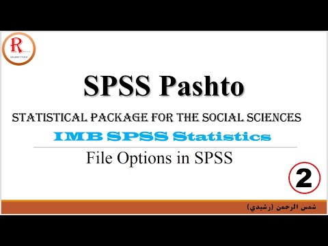 2.File Options in SPSS