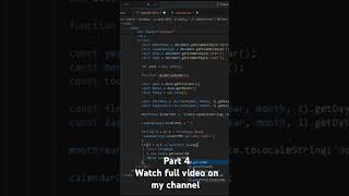 how to make calender using html,css, js.#coding#asmrcoding