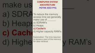 PGTRB 2022 PYQ #pgtrbcs #trbcse #ugcnetcs