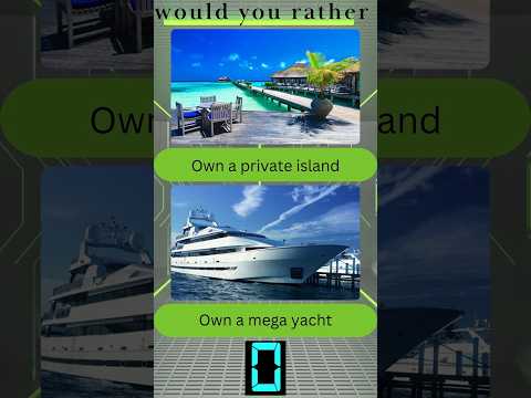 Would you rather - futuristic luxury edition #money #wouldyourather #billionaire #travel #million