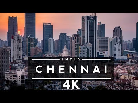 Chennai City , Tamil Nadu , India 🇮🇳 4K by drone Travel