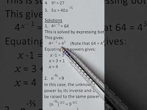 Can You Solve This Indicial Equation. Exponent Algebra Applied.