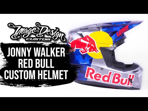 How to paint a Leatt 9.5 Red Bull helmet for Jonny Walker! // Image Design Custom