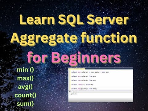 Aggregate function |Sql server| Beginner| 2023
