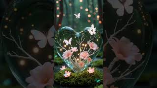 Beautiful crystal heart filled with flowers#chatgpt #ai #techcontent #convaai#aitools