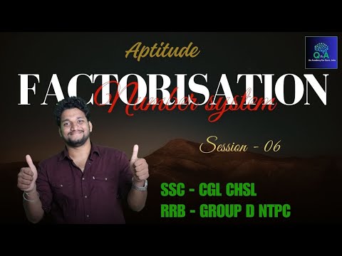 Factorization in Number System by Naresh Sir || #ssc #2023 #rrb #aptitude #rrbgd #railways
