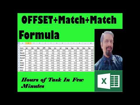 Get Desired Data From two dimensional Table through OFFSET Function with MATCH