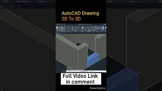 Autocad Drawing 2D to 3D part 2 #autocad #autocad3d #autocad3dmodeling #autocad2d #autocaddrawing
