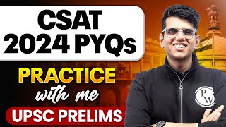CSAT PYQs 2024 - Live Paper Solution ✍️ | CSAT PYQs Year Wise | UPSC Prelims 2026