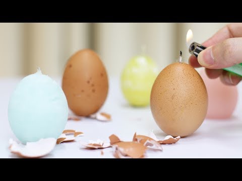 7 COOL EGGS LIFE HACKS AND LOVELY CANDLE