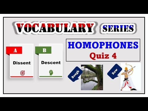VOCABULARY Series Quiz 4/Homophones/Advanced level/Confusing words/IELTS/SAT/GRE exams/Classes 6-12