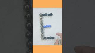 Fun with marbles "E" alphabet pattern with marbles #fun #shorts