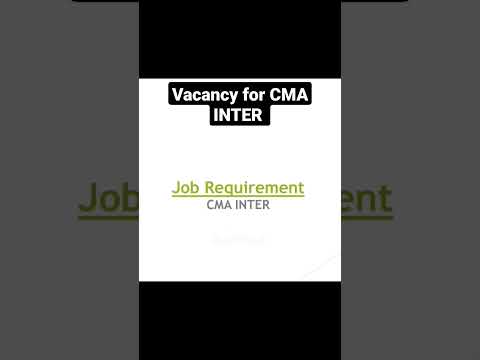 Job vacancies for CA, CMA, CS | Fresher jobs #jobvacancy #shortsfeed #ca #cma #cma