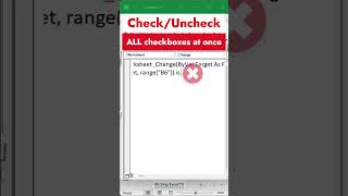 [Latest] Check or Uncheck all checkboxes at once #MS365 #excel #tips
