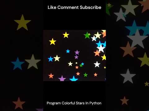 Colorful Stars using Python | Python Basic Concept of Turtle | Python Shorts Video #shorts #viral