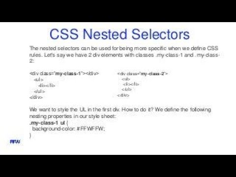 9.  CSS nesting selections