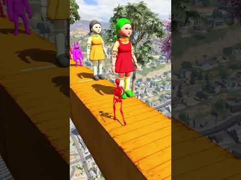 GTA V Spider-Man & Color Minions Epic Ragdoll Physics Funny and Fails #shorts​ #gtav