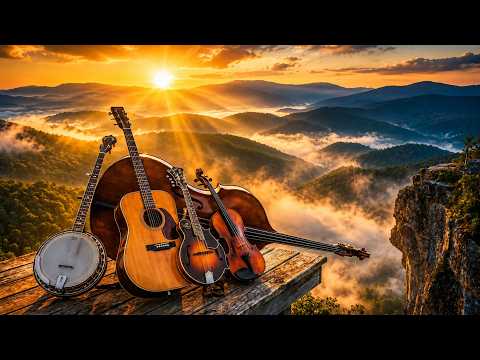 Epic Bluegrass Sunrise - Majestic Mountain Strings Above the Clouds