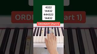 Ordinary - Alex Warren (Part 1) (Piano Tutorial) #easypianotutorial