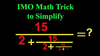 Genius Math Olympiad Trick to simplify Expression! | IMO Strategy & Tips