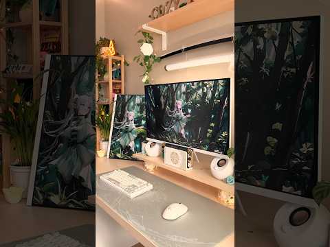 frieren themed cozy gaming setup 🍃 #shorts #gamingsetup