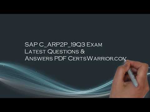 C_ARP2P_19Q3 - SAP Certified #Application Associate #C_ARP2P_19Q3 Study #Material 2019