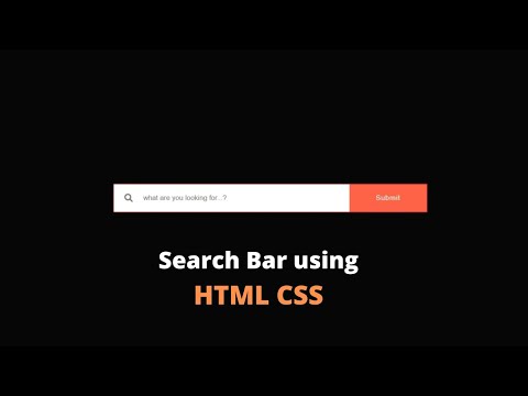 Search Bar Design Using HTML CSS | VSClass Online | Project for beginner #createforindia #html #css