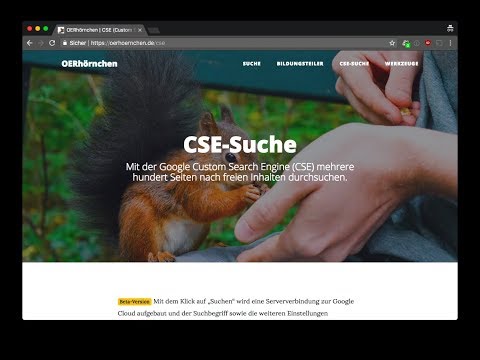 Google Cloud API Key für OERhörnchen CSE-Suche