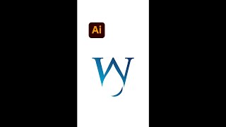 How to Create a Water W letter Creative Logo in Adobe Illustrator tips #shorts - Design.lk