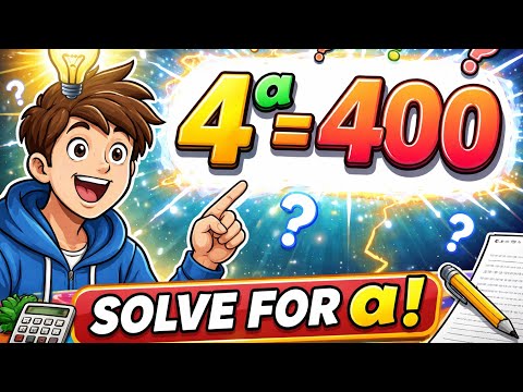 HOW TO SOLVE THIS MATH OLYMPIAD EXPONENTIAL EQUATION 4^a = 400 