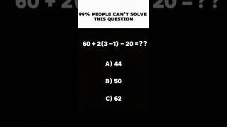 99% people can't solve this question 🤯 || #shorts #maths
