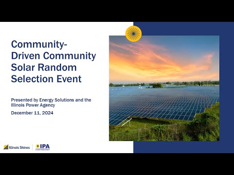 December 11, 2024 - Community Driven Community Solar Random Selection Event