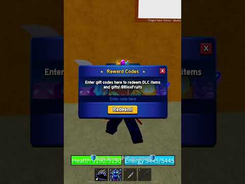 The most recent codes in blox fruits
