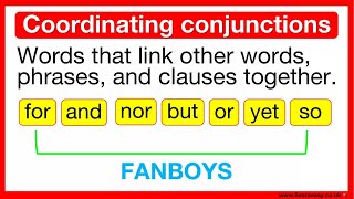 Coordinating conjunctions in English 🤔| Learn about coordinating conjunctions with example sentences
